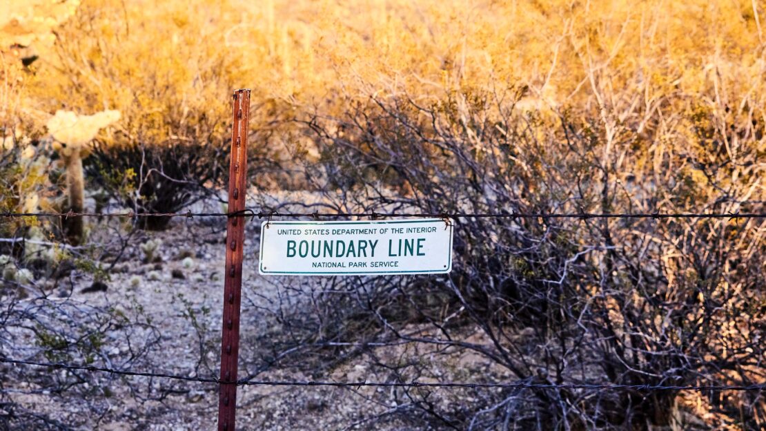 Boundary line fence