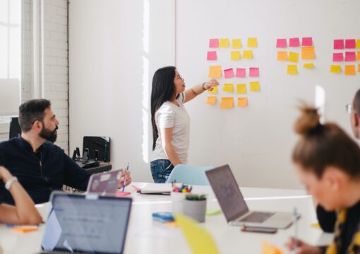 Someone presenting to a group