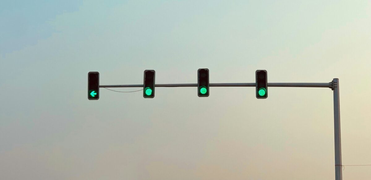 Green traffic lights