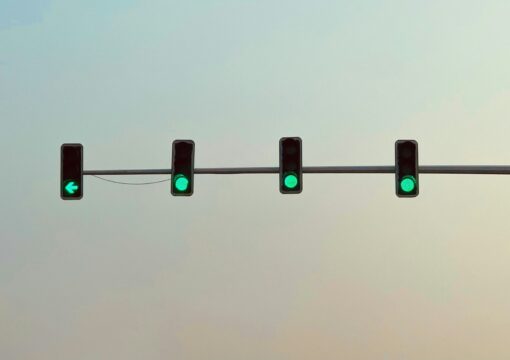 Green traffic lights